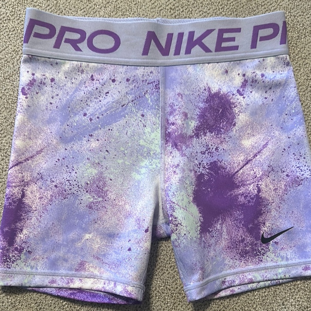 Nike Pro Lavender and Gray Athletic Shorts